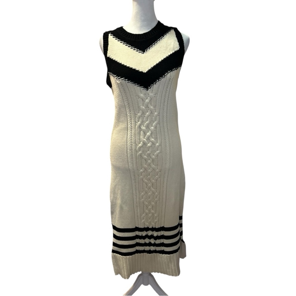 NWT Tanya Taylor Nina Organic Cotton Cable Knit Dress - Picture 4 of 11